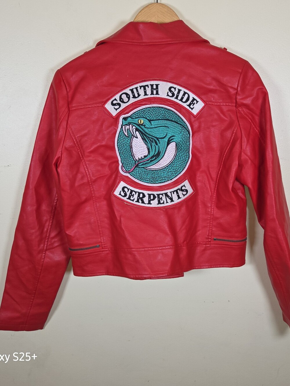 Riverdale TV Show Red Faux Leather South Side Serpents Size Medium READ